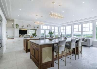 Avarla open plan modern kitchen with rural views.